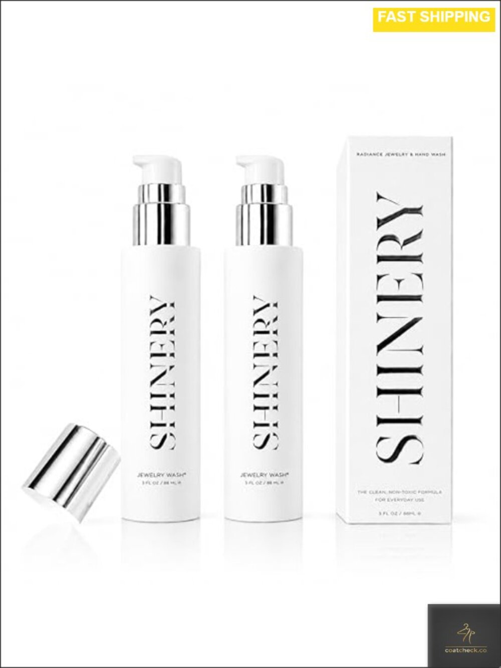 Plant-Based Jewelry Cleaner Hand Wash Solution Safe All Metals Stones 2 Pack